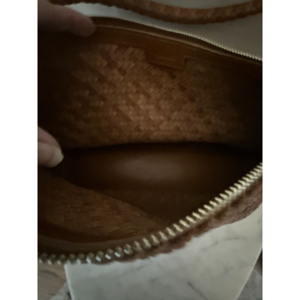 Madewell The Signature Woven Zip Top Shoulder Bag Woven Handbag Burnt Siena - Picture 12 of 12